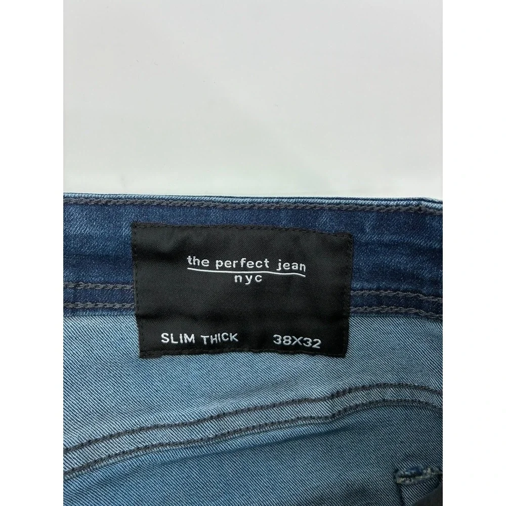 The Perfect Jean NYC Slim Thick Mens 38x32 Blue Stretch Denim Jeans JU9T5DCPT32